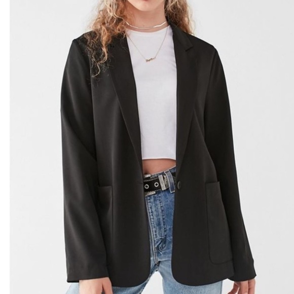 • vintage black blazer gold button • - Picture 8 of 14